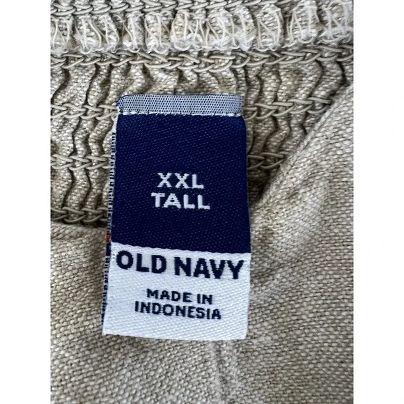 Old Navy Sleeveless Linen-Blend Midi Dress Women's XXL Tall Beige - Picture 6 of 11